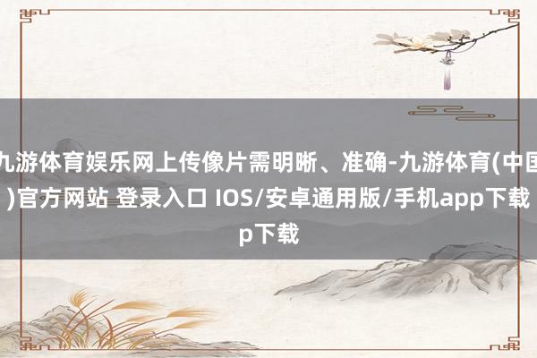 九游体育娱乐网上传像片需明晰、准确-九游体育(中国)官方网站 登录入口 IOS/安卓通用版/手机app下载